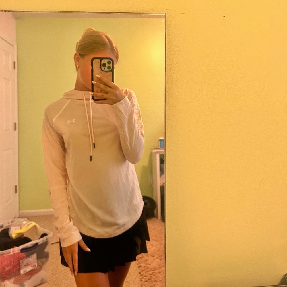 pink under armor pull over